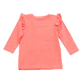 NAME IT T-Shirt Top Size 2-4M / 62CM Clouds Patches Ruffle Trim Raw Edges gallery photo number 2