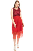RRP €220 MANGANO Tulle Fit & Flare Dress One Size Through Back Made in Italy gallery photo number 3