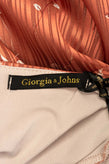 GIORGIA & JOHNS Satin Shift Dress Size M Lame  Striped & Floral Made in Italy gallery photo number 6