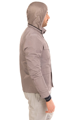 RRP €210 .12 PUNTODODICI Windbreaker Jacket Size 50 / L Concealed Hood Textured gallery photo number 5