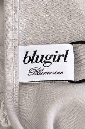 BLUGIRL BLUMARINE Nightdress Size 42 / S Stretch Lace Trim Rhinestoned Logo gallery photo number 8