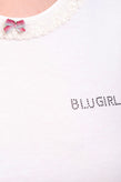 RRP €200 BLUGIRL BLUMARINE Pajama Set Size 40 / XS Lace Trim Embellished Logo gallery photo number 8