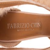 FABRIZIO CHINI Leather Ankle Strap D'Orsay Shoes EU 39 UK 6 US 9 Faux Fur Trim gallery photo number 7