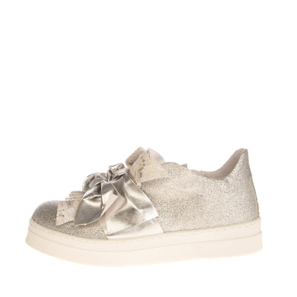 GET IT Glitter Sneakers Size 39 UK 6 US 9 Metallic Effect Bows Sequins Low Top gallery photo number 4