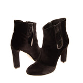 RRP €140 FEDERICA STELLA Velour Ankle Boots Size 39 UK 6 US 9 Black Transparent gallery photo number 1