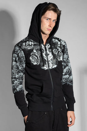 RRP €255 BAD SPIRIT By MASSIMO SABBADIN Hoodie Size S Coated Skull Made in Italy gallery photo number 1
