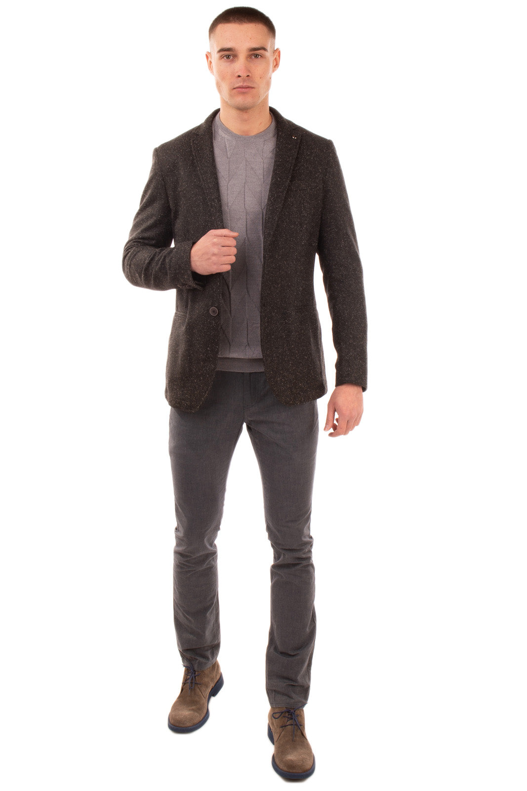 RRP €205 LIU JO UOMO Blazer Jacket Size 52 / XL Wool Blend Single-Breasted gallery main photo