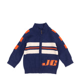 RRP €150 JOHN GALLIANO KIDS Cardigan Size 9M Wool Blend Coated Logo Zip Front gallery photo number 1