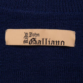 RRP €150 JOHN GALLIANO KIDS Cardigan Size 9M Wool Blend Coated Logo Zip Front gallery photo number 5