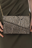 CHIARA P Glitter & Lace Clutch Evening Bag HANDMADE Chain Strap gallery photo number 1
