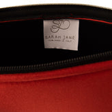 SARAH JANE Neoprene Clutch Bag Pouch Orange Zipped Made in Italy gallery photo number 3