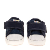 GEOX RESPIRA Baby Denim & Leather Sneakers Size 19 UK 3 US 4 Breathable Logo gallery photo number 3
