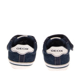GEOX RESPIRA Baby Denim & Leather Sneakers Size 18 UK 2.5 US 3 Breathable Logo gallery photo number 6