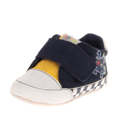 GEOX RESPIRA Baby Canvas & Leather Sneakers EU 20 UK 3.5 US 4.5 Coated Monster