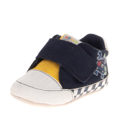 GEOX RESPIRA Baby Canvas & Leather Sneakers EU 20 UK 3.5 US 4.5 Coated Monster gallery photo number 2