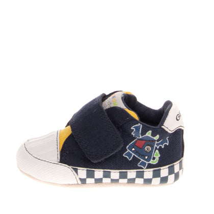 GEOX RESPIRA Baby Canvas & Leather Sneakers EU 20 UK 3.5 US 4.5 Coated Monster gallery photo number 4