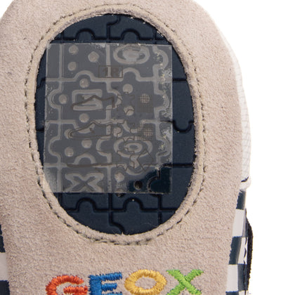 GEOX RESPIRA Canvas Ų Leather Sneakers EU 20 UK 3.5 US 4.5 Logo Chromium Free gallery photo number 9