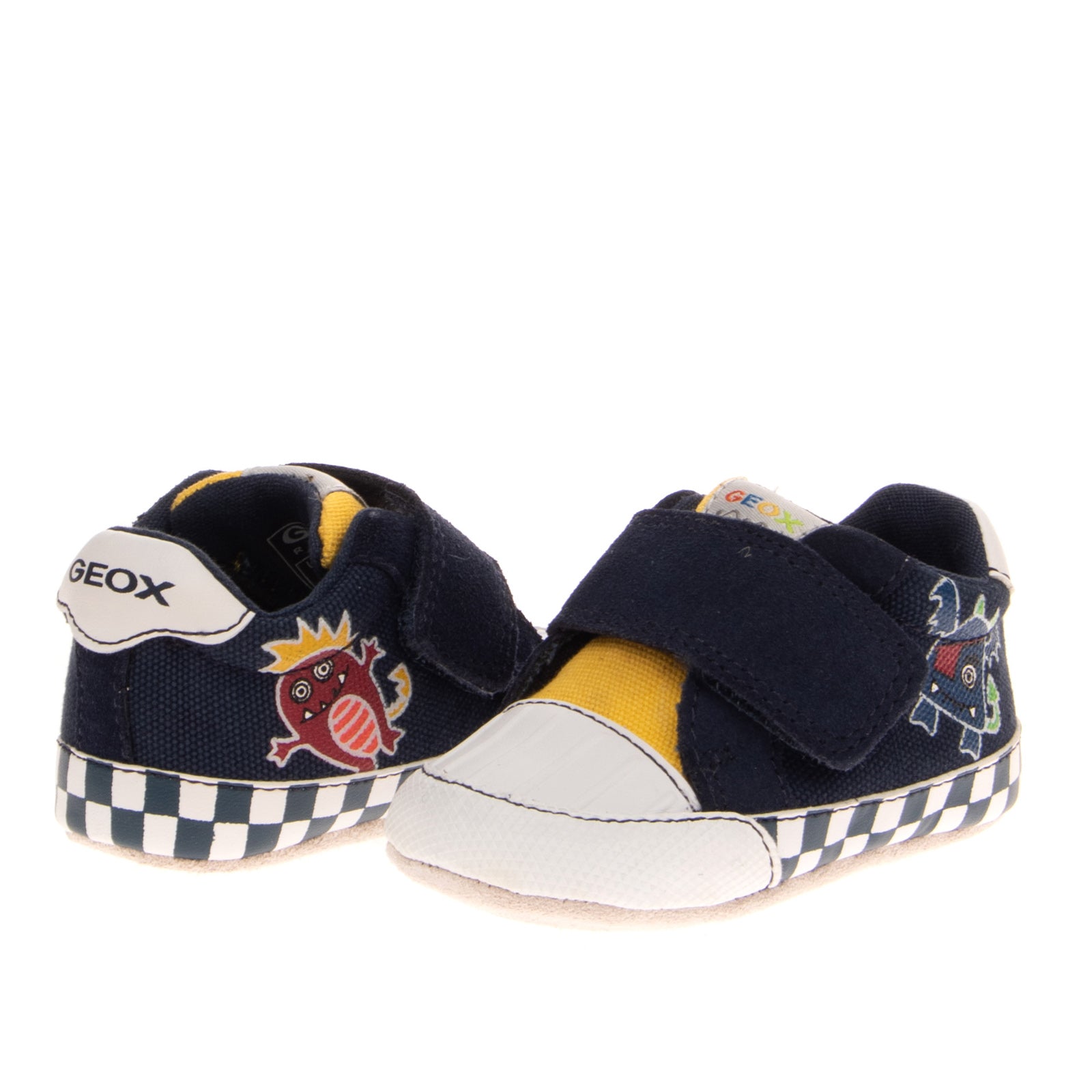 GEOX RESPIRA Baby Canvas & Leather Sneakers EU 20 UK 3.5 US 4.5 Coated Monster gallery main photo