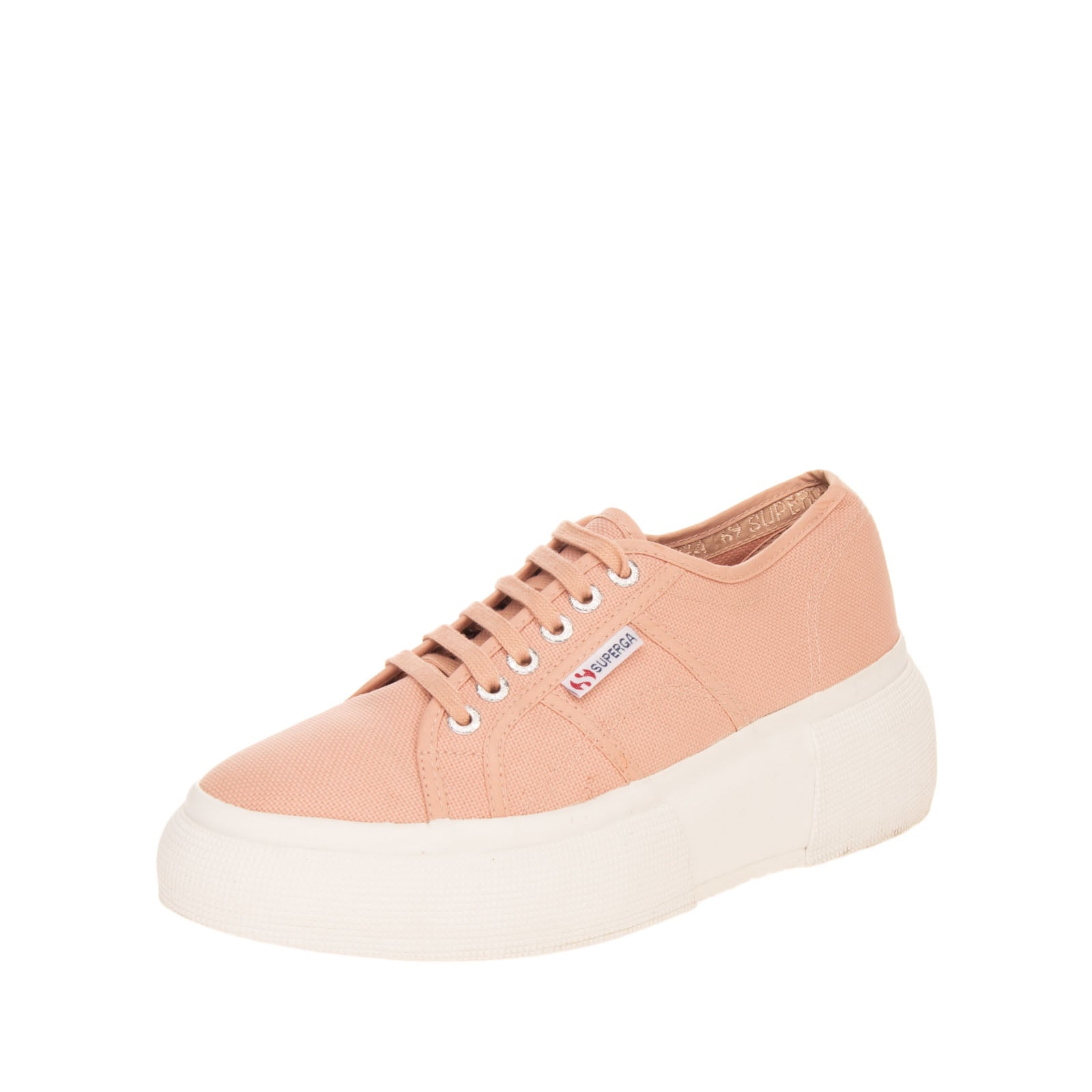 SUPERGA Canvas Sneakers Size 37 UK 4 US 6.5 Branded Grommets Platform Sole gallery main photo