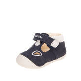 GEOX RESPIRA Baby Leather T-Bar Shoes Size 18 UK 2.5 US 3 Softly Cushioned Logo gallery photo number 1