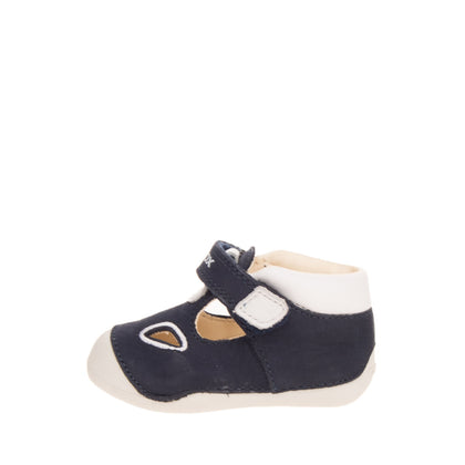 GEOX RESPIRA Baby Leather T-Bar Shoes Size 18 UK 2.5 US 3 Softly Cushioned Logo gallery photo number 3