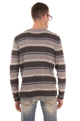 ONLY & SONS Jumper Size L Thin Knit Striped Pattern Long Sleeve- Round Neck gallery photo number 3