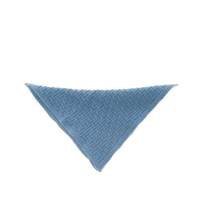 MALO Knitted Handkerchief Pocket Square Chevron Pattern Made in Italy