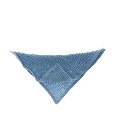 MALO Knitted Handkerchief Pocket Square Chevron Pattern Made in Italy