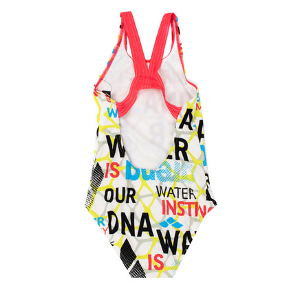 ARENA One Piece Swimsuit Size 6-7Y Chlorine Resistant Inscriptions Racerback gallery photo number 2