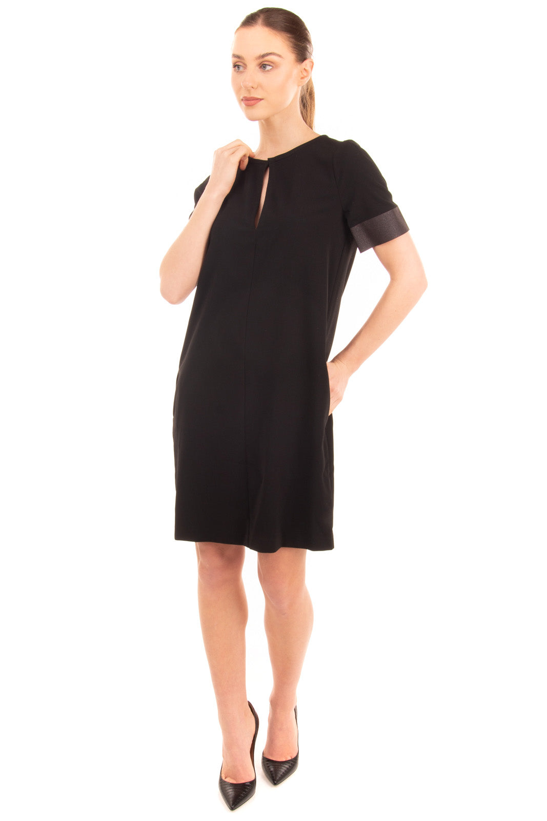 TOY G Shift Dress Size IT 40 / XS  Keyhole Contrast Colour Sleeve Made in Italy gallery main photo