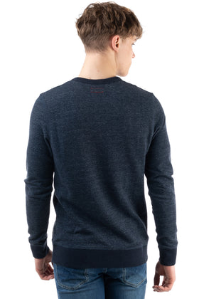 JACK & JONES PREMIUM Sweatshirt Size S Coated Front Worn Look Melange Effect gallery photo number 4