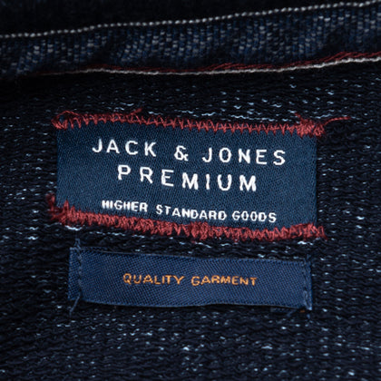 JACK & JONES PREMIUM Sweatshirt Size S Coated Front Worn Look Melange Effect gallery photo number 6