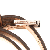 GIANNI CHIARINI Leather Skinny Belt Size 100/40 Adjustable Crumpled Effect gallery photo number 5