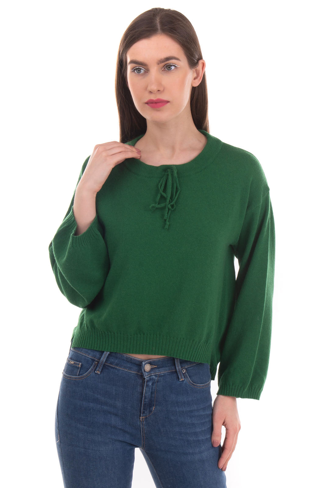 VICOLO Jumper One Size Cashmere Angora & Wool Blend Thin Knit Made in Italy gallery main photo