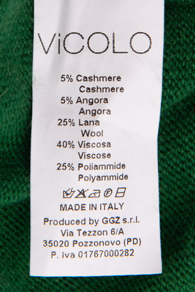 VICOLO Jumper One Size Cashmere Angora & Wool Blend Thin Knit Made in Italy gallery photo number 7