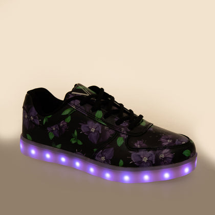 RRP €155 WIZE & OPE Sneakers EU 37 UK 4 US 7 LED Light Floral Perforated Lace Up gallery photo number 2