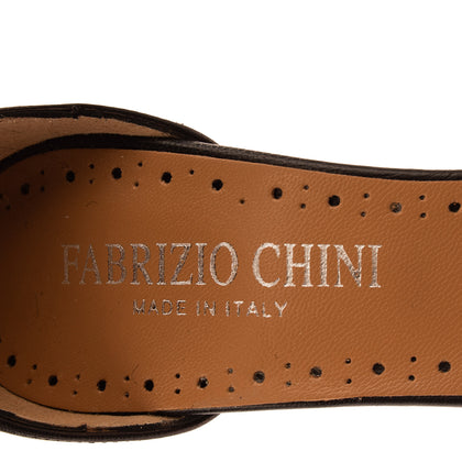 FABRIZIO CHINI Faux Fur & Leather Ankle Strap Sandals EU37 UK4 US7 Made in Italy gallery photo number 7