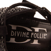 DIVINE FOLLIE T-Strap Sandals EU 38 UK 5 US 8 Leather Insoles Bow Rhinestones gallery photo number 6