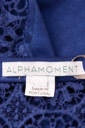 ALPHAMOMENT Sweatshirt Size S Lace Insert Garment Made in Portugal gallery photo number 6