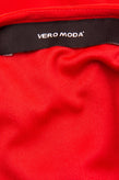 VERO MODA  Maxi Overlay Slip Dress Size M Red Slit Side Strappy V Neck gallery photo number 6