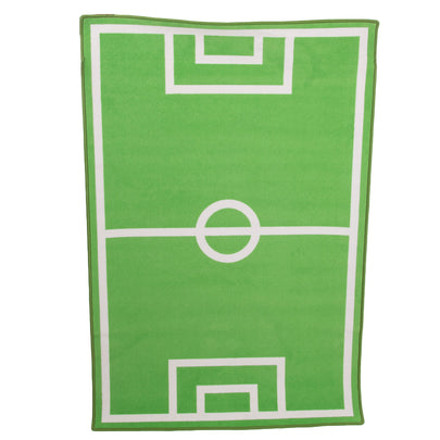 RRP €160 ERZI Kids Football Field Green Rug / Carpet Rectangle Shape Two Tone