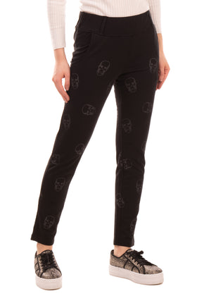 RRP €125 ODI ET AMO Sweat Trousers Size S Glitter Skulls Cropped Made in Italy gallery photo number 2