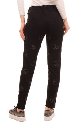 RRP €125 ODI ET AMO Sweat Trousers Size S Glitter Skulls Cropped Made in Italy gallery photo number 4