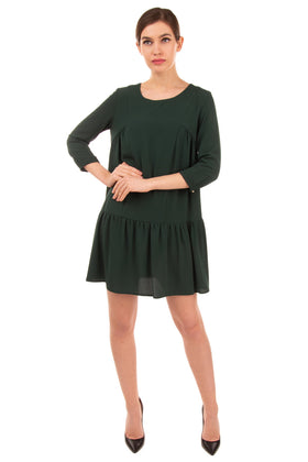 RRP€235 TOY G Crepe Flounce Dress Size IT 40 XS Gathered Textured Unlined gallery photo number 1