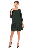 RRP€235 TOY G Crepe Flounce Dress Size IT 42 S Unlined Stretch Made in Italy gallery photo number 2