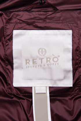 RETRO Quilted Jacket Size L Padded Drawcord - Removable Hood Funnel Neck gallery photo number 7
