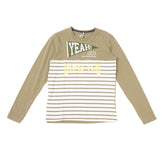 NAME IT T-Shirt Top Size 11-12Y 146-152CM Organic CottonCoated & Striped Front gallery photo number 1