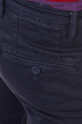 WAVEN Denim Chino Trousers W28 L32 Stretch Dark Blue Garment Dye Zip Fly gallery photo number 5