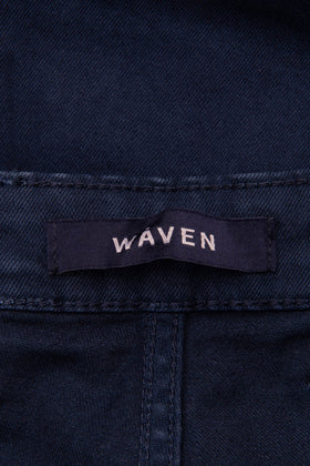 WAVEN Denim Chino Trousers W28 L32 Stretch Dark Blue Garment Dye Zip Fly gallery photo number 6