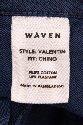WAVEN Denim Chino Trousers W28 L32 Stretch Dark Blue Garment Dye Zip Fly gallery photo number 7